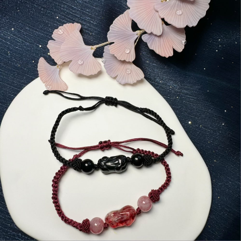 Adjustable Macrame Protective Charm Bracelet Bowlift