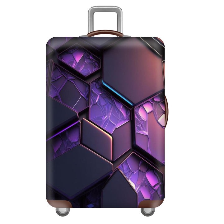Unisex nan elastic suitcase cover with three-dimensional honeycomb pattern, shock-absorbing stretch protection cover for trolley with zipper Bowlift