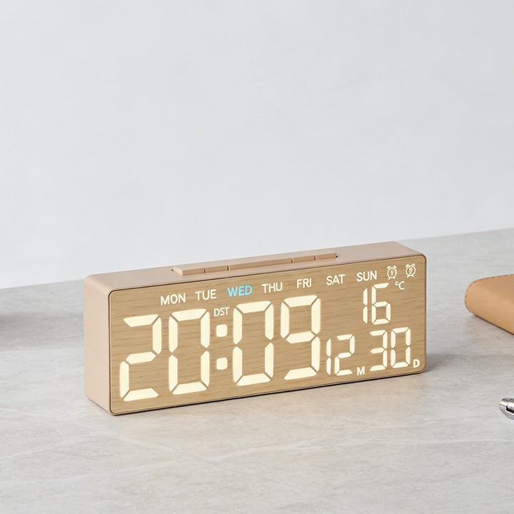 Digital alarm clock with temperature sensor and date display Bowlift