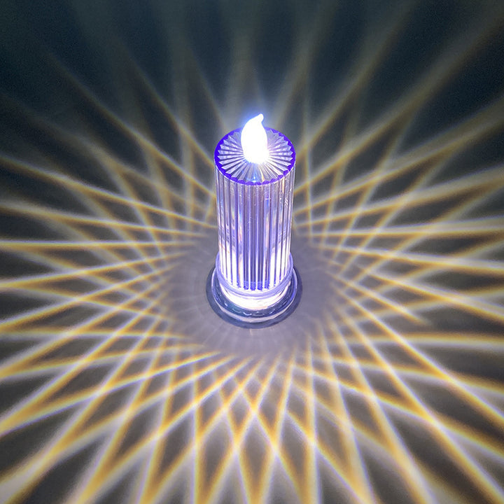 Decorative Crystal LED Flameless Candle Jar Bowlift