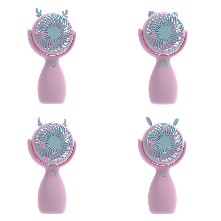 Unisex Portable Hand Fan with Animal Ears Design Bowlift