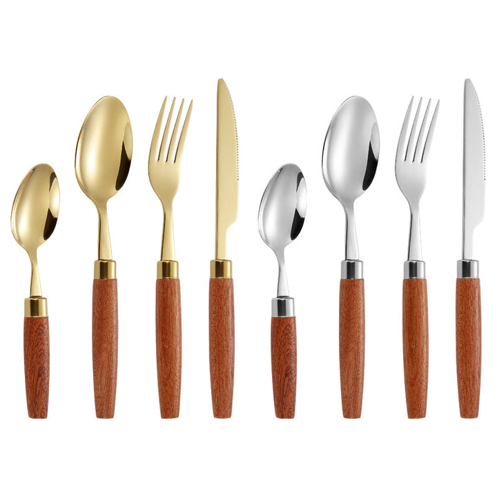 Elegant dessert spoon with ergonomic wooden handle Bowlift