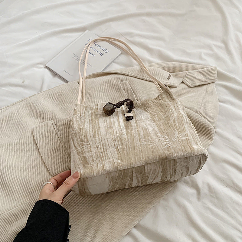 Chic Textured Handheld Tote Bag Bowlift