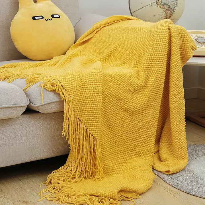 Ladies Cozy Waffle Texture Blanket Bowlift