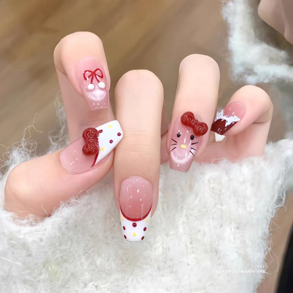 Artificial nails with cute 3D designs Bowlift