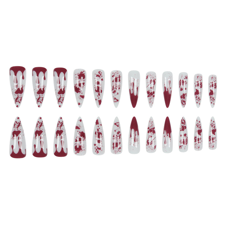 Gothic Blood-Drip Stiletto Nails Bowlift