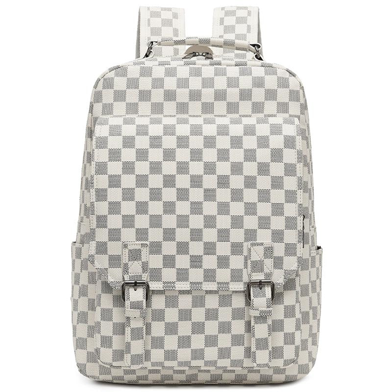 Stylish Checkerboard Laptop Backpack Bowlift