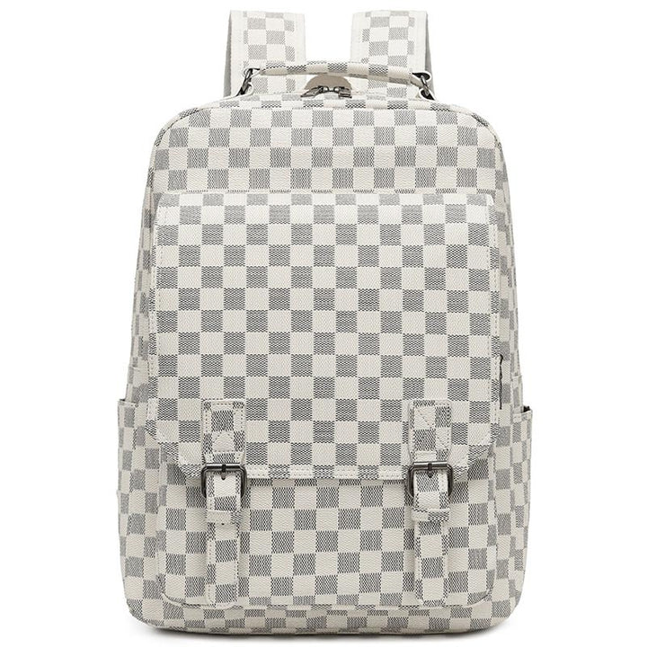 Stylish Checkerboard Laptop Backpack Bowlift