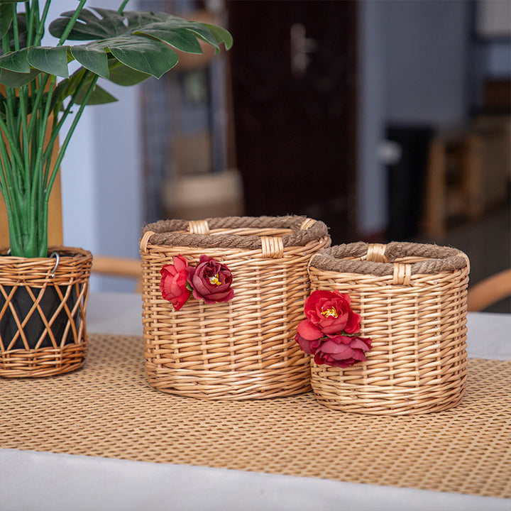 Decorative Wicker Planter Bowlift