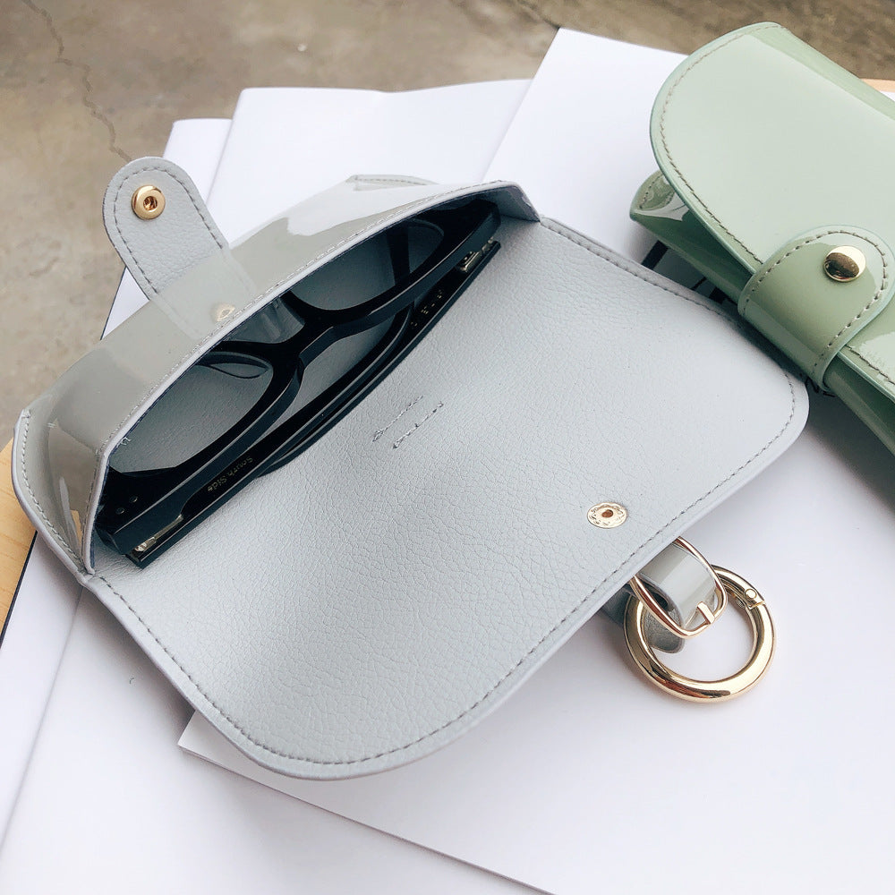 Stylish Patent Leather Eyeglasses Case Bowlift