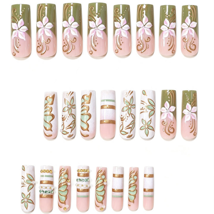 Artistic Luxury Press-On Nail Art Set Bowlift
