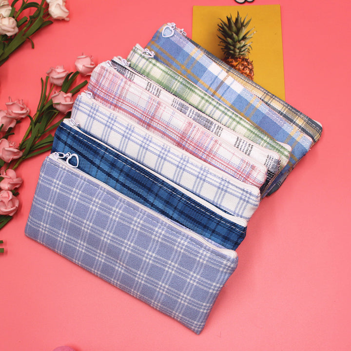 Stylish Plaid Pencil Case Bowlift