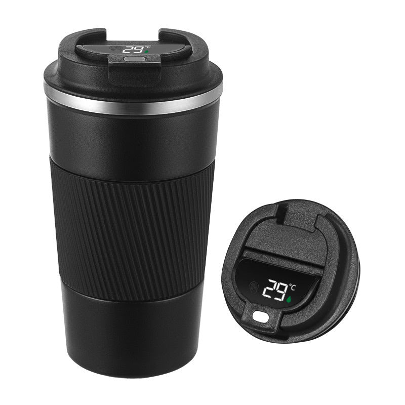 Insulated Stainless Steel Travel Coffee Tumbler with Leakproof Lid and Carry Strap Bowlift