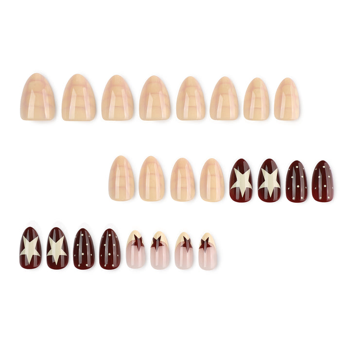 Artful nail art with geometric pattern and festive design Bowlift