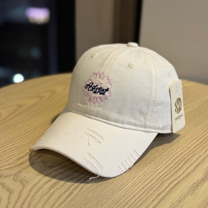 Unisex Embroidered Flower Design Baseball Cap Bowlift