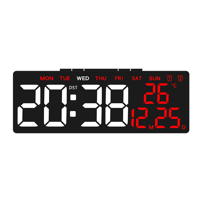 Digital Multi-Function Alarm Clock with Temperature and Day of the Week Display Bowlift