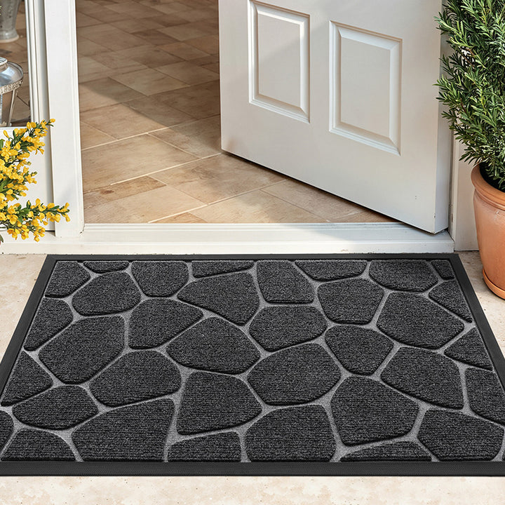 Textured Doormat with Inspirational Message Bowlift