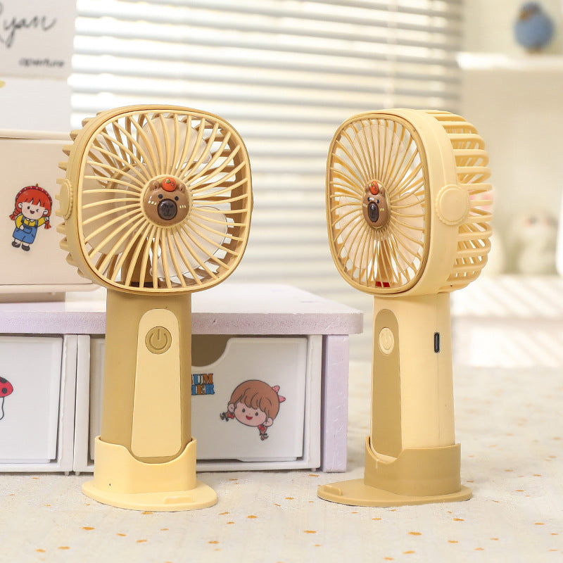 Ladies Compact Hand Fan with Spray Function and USB Charging Option Bowlift