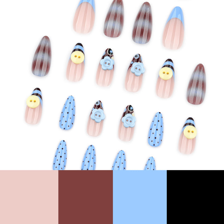 Creative Manicure Nails with Blooming Design Bowlift