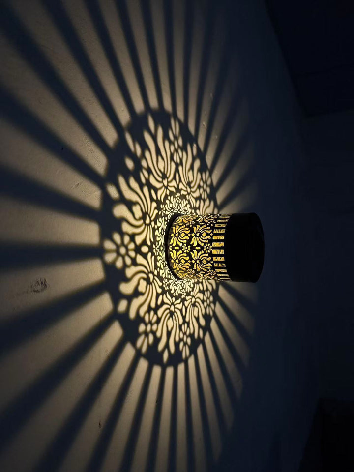 Decorative Solar RGB Mandala Projection Wall And Stake Garden Light Bowlift