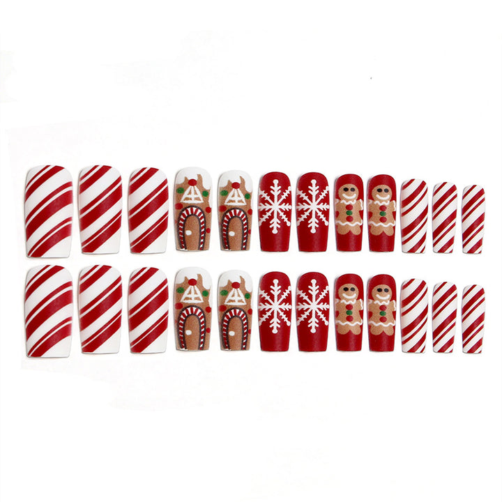 Festive artificial nails with winter motifs Bowlift