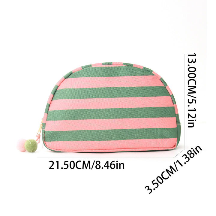 Cosmetic organizer with stylish striped pattern Bowlift