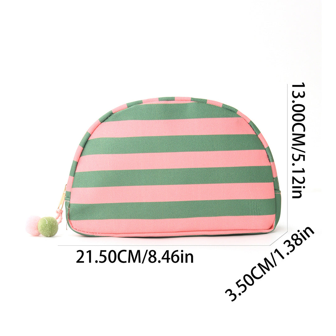 Cosmetic bag with striking stripe pattern Bowlift