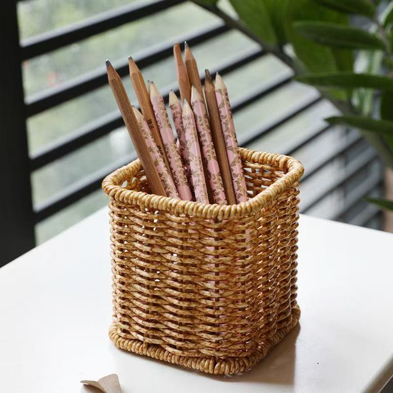 Handwoven Decorative Storage Bin Bowlift