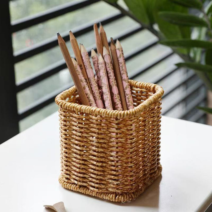 Handwoven Decorative Storage Bin Bowlift