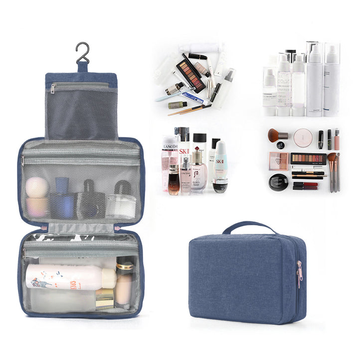 Travel toiletry bag with hooks and multiple compartments Bowlift