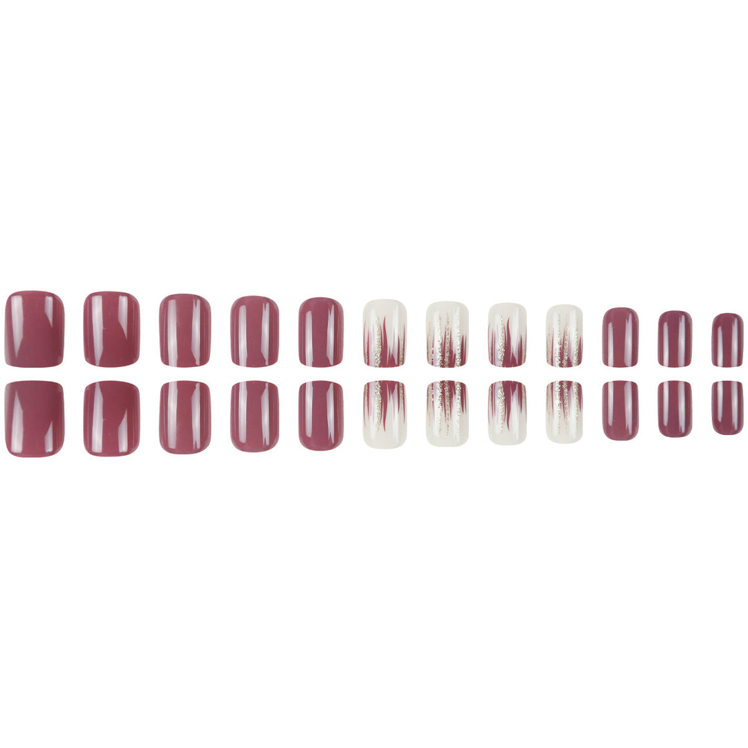 Elegant Glossy Nail Art Press-On Extensions Bowlift