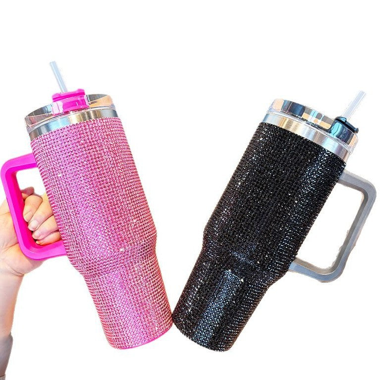 Women's Sparkling Water Bottle with Large Volume and Ergonomic Handle Bowlift
