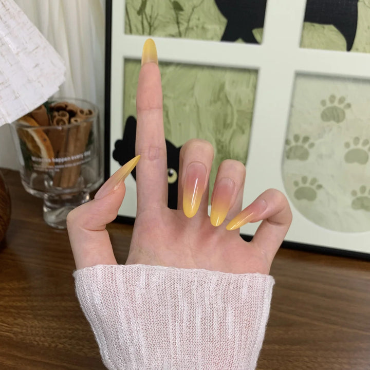 Ombre Almond-Shaped Press-On Nails Bowlift