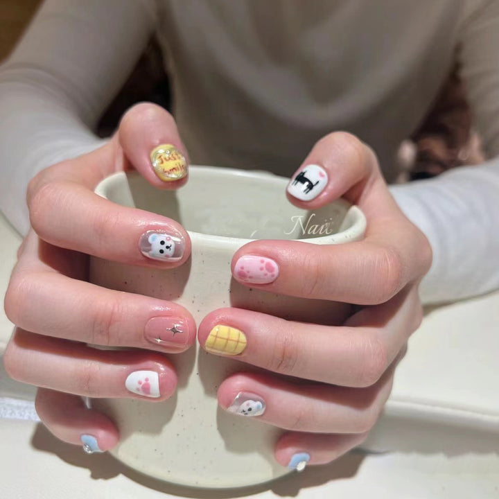 Cute Animal Design Nail Art Set Bowlift