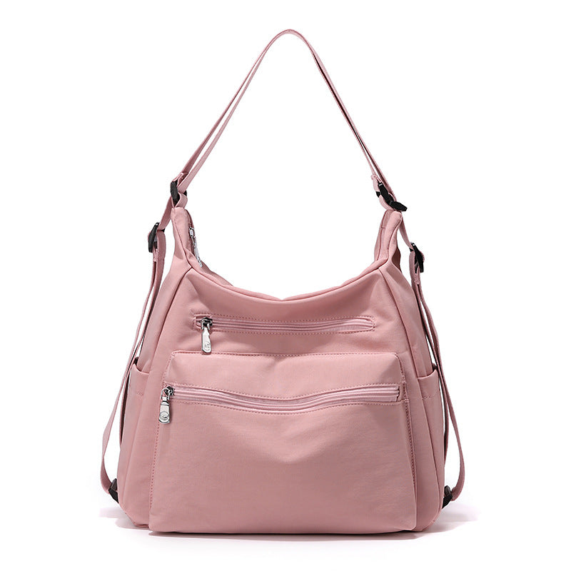 Multi-Zippered Casual Shoulder Bag Bowlift