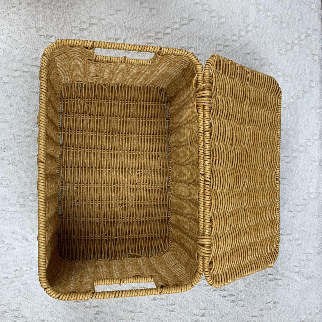 Contemporary Rectangular Woven Storage Bin Bowlift