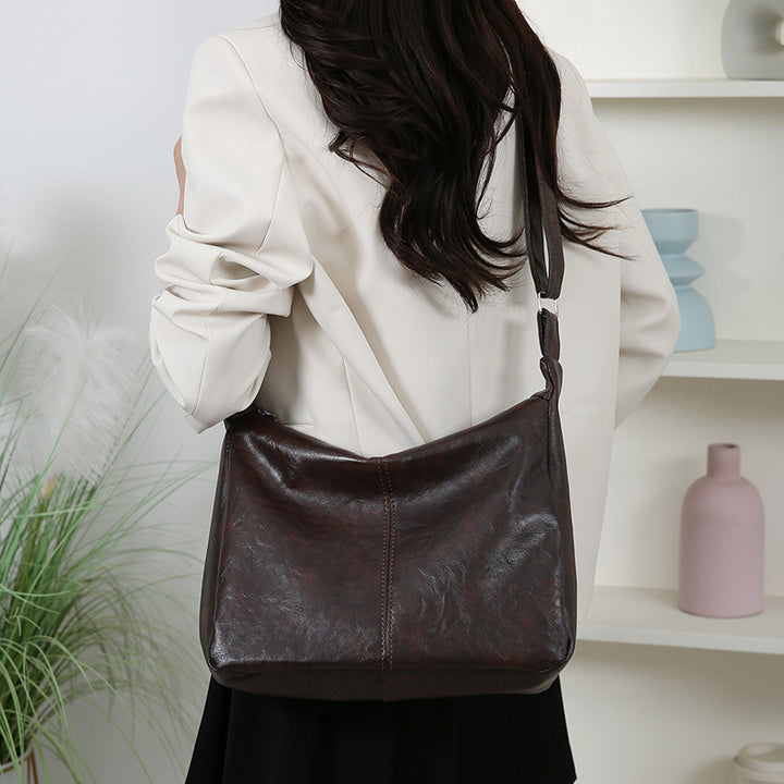Elegant Leather Shoulder Bag Bowlift