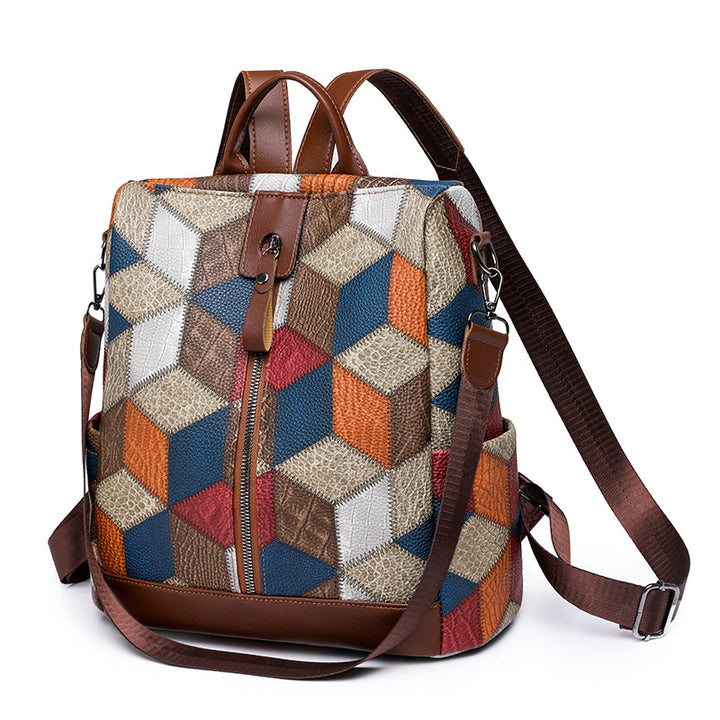 Geometric Pattern School Backpack Bowlift
