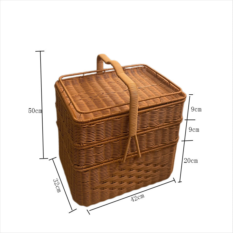 Natural Woven Market Basket Bowlift
