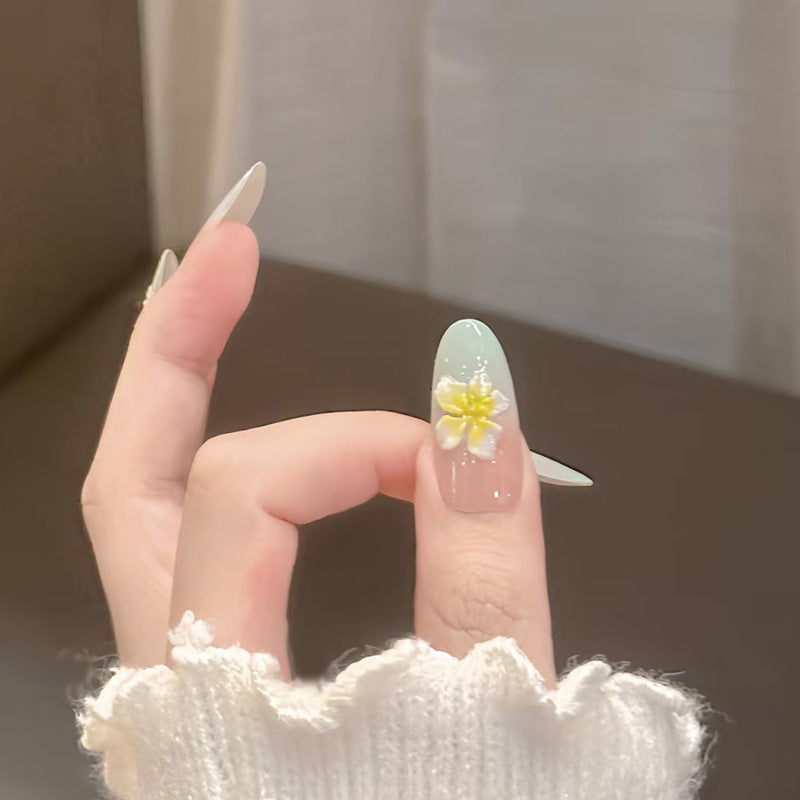 Elegant Floral-Design Press-On Nails Bowlift