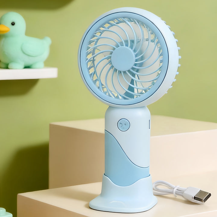 Women's Portable USB Mini Hand Fan with Flexible Tilt Mechanism Bowlift