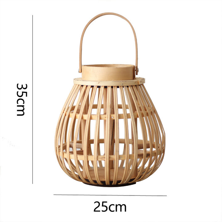 Natural Rattan Lantern Bowlift