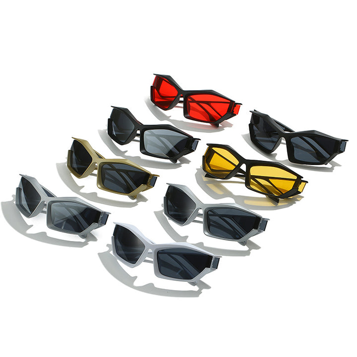 Women's sporty performance sunglasses with modern geometry frame Bowlift