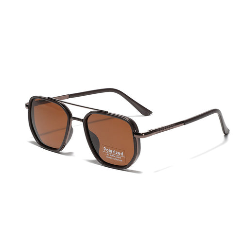 Women's Square Sunglasses with Polarized Lenses and Elegant Metal Frame Bowlift