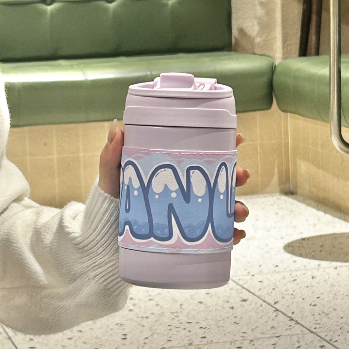 Ladies' insulated bottle with secure flip closure and charming animal motif Bowlift