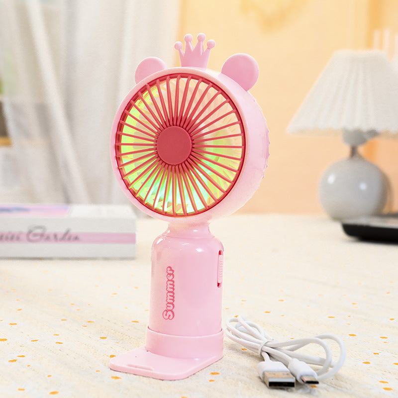 Women's Portable Fan with Cute Ears Bowlift