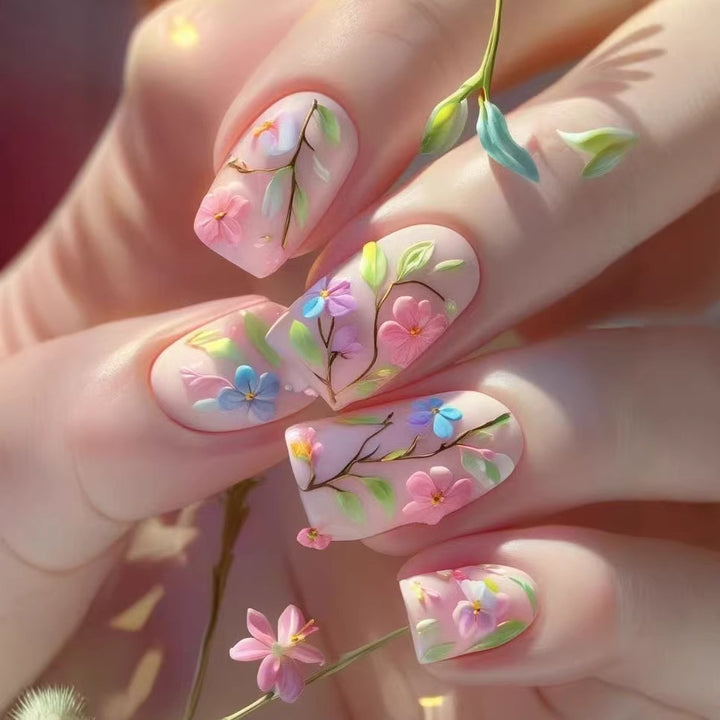Nail art set with floral 3D embellishments Bowlift 1788017362