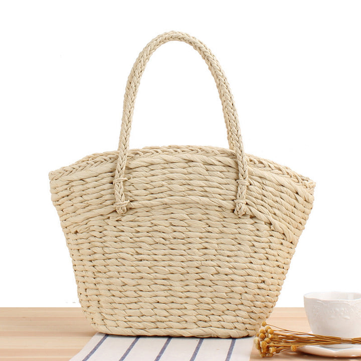 Hand-knotted shopping bag made of natural wicker Bowlift