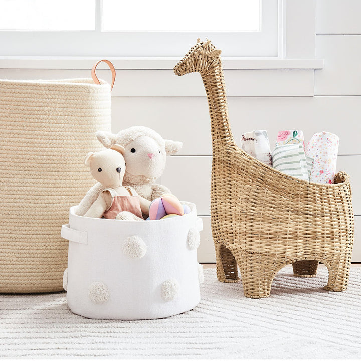 Playful storage basket in giraffe shape Bowlift