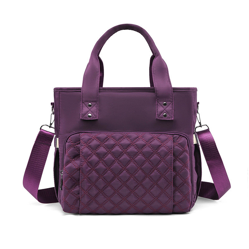 Quilted Multi-Compartment Tote Bag Bowlift